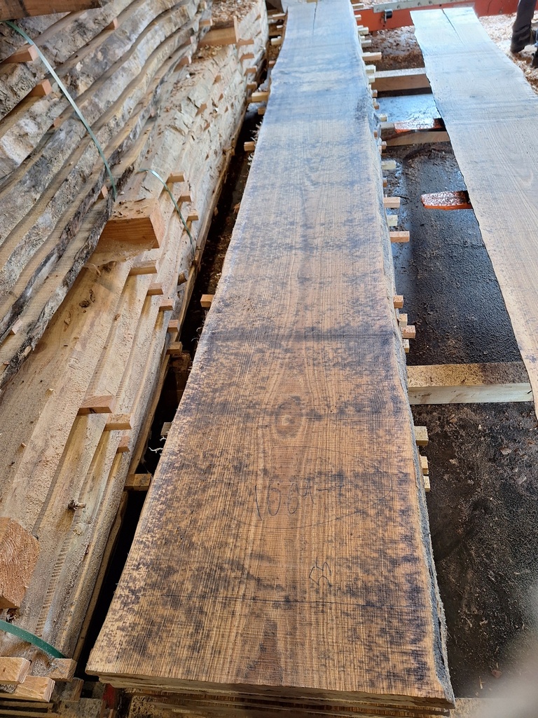 Plateau Chêne Commun 43 x 400-550 x 4040 mm de la boule 1065 - 7