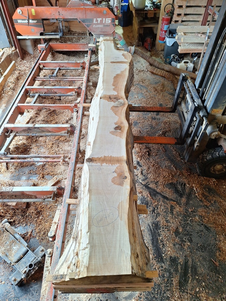 Plateau Chêne Commun 43 x 180-320 x 3950 mm de la boule 1067 - 7