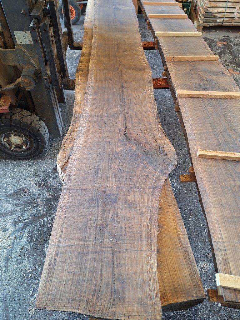 Plateau Chêne Commun 28 x 410-420 x 3780 mm de la boule 1072 - 4