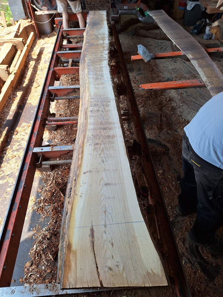 Plateau Chêne Commun 28 x 220-380 x 4030 mm de la boule 1073 - 2