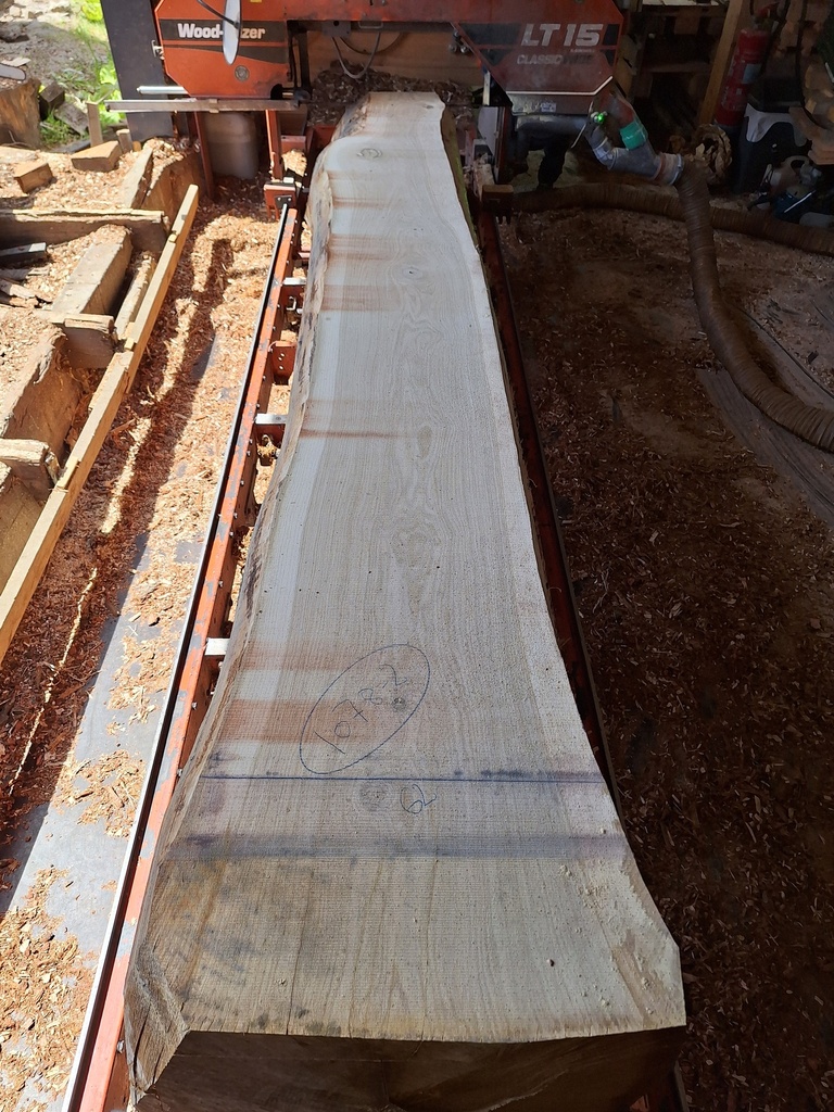 Plateau Chêne Commun 63 x 320-620 x 3860 mm de la boule 1078 - 1