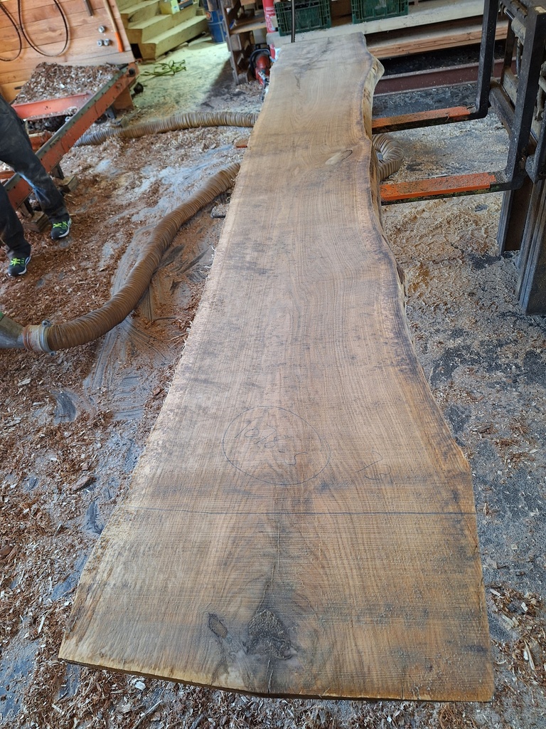 Plateau Chêne Commun 63 x 560-730 x 3860 mm de la boule 1078 - 5