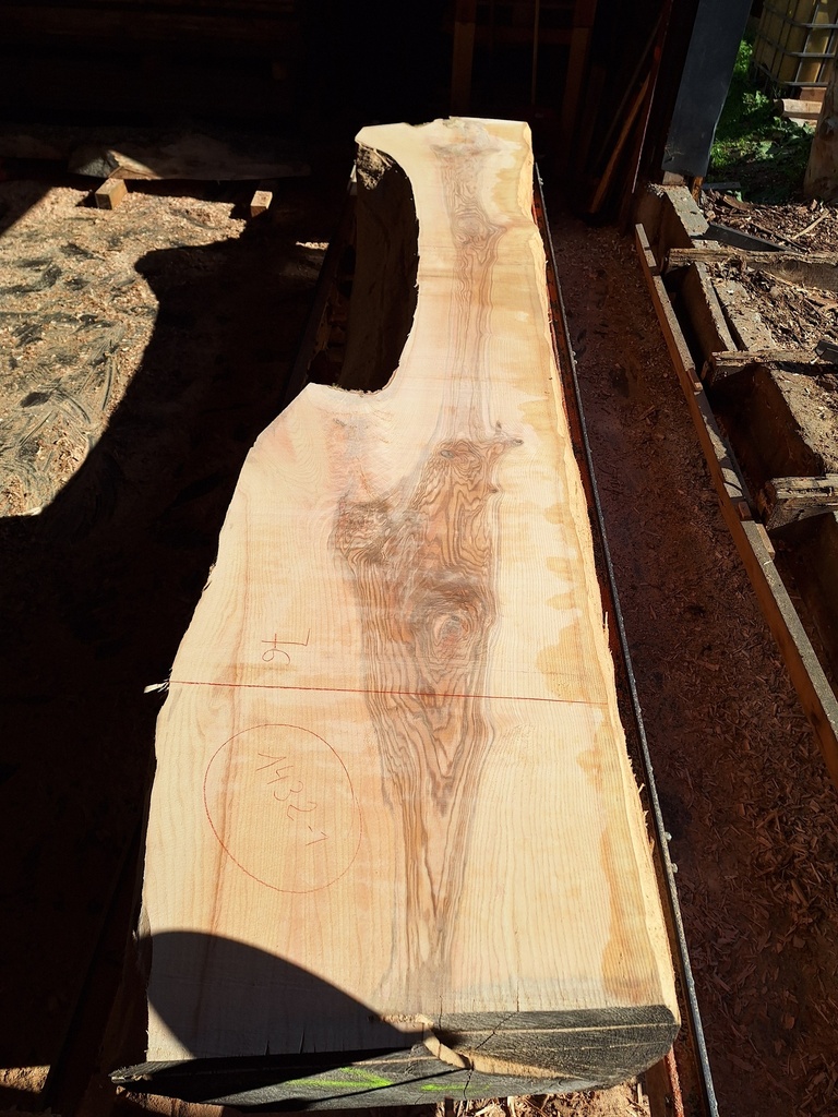 Plateau Frêne 63 x 400-760 x 4060 mm de la boule 1432 - 1