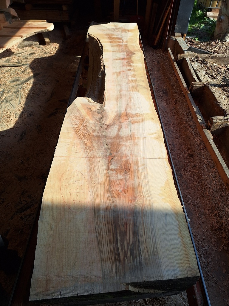 Plateau Frêne 63 x 450-790 x 4060 mm de la boule 1432 - 2