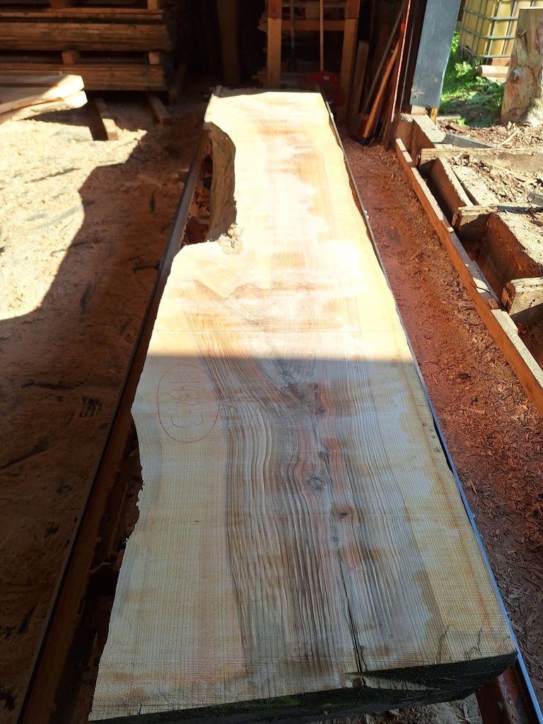 Plateau Frêne 63 x 550-800 x 4060 mm de la boule 1432 - 3