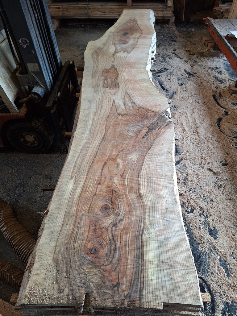 Plateau Frêne 53 x 440-690 x 4090 mm de la boule 1434 - 8