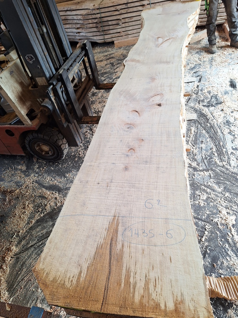 [PL-TIL-1435-6] Plateau Tilleul 43 x 510-620 x 4020 mm de la boule 1435 - 6