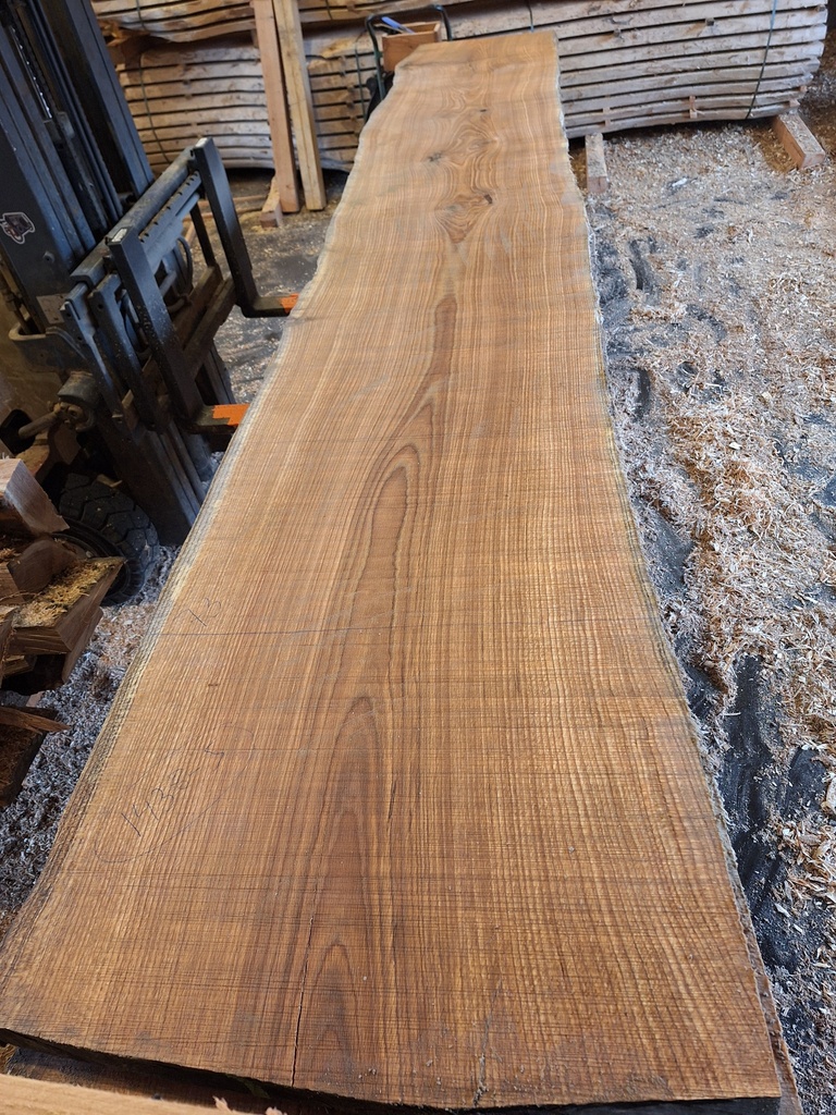 Plateau Chêne Rouge 53 x 630-730 x 4030 mm de la boule 1438 - 5