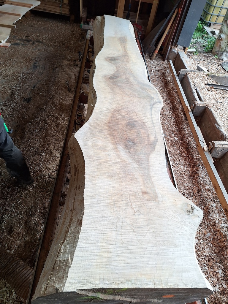 Plateau Frêne 53 x 370-600 x 4000 mm de la boule 1442 - 2