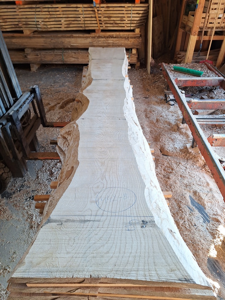 Plateau Frêne 53 x 400-470 x 4000 mm de la boule 1442 - 8