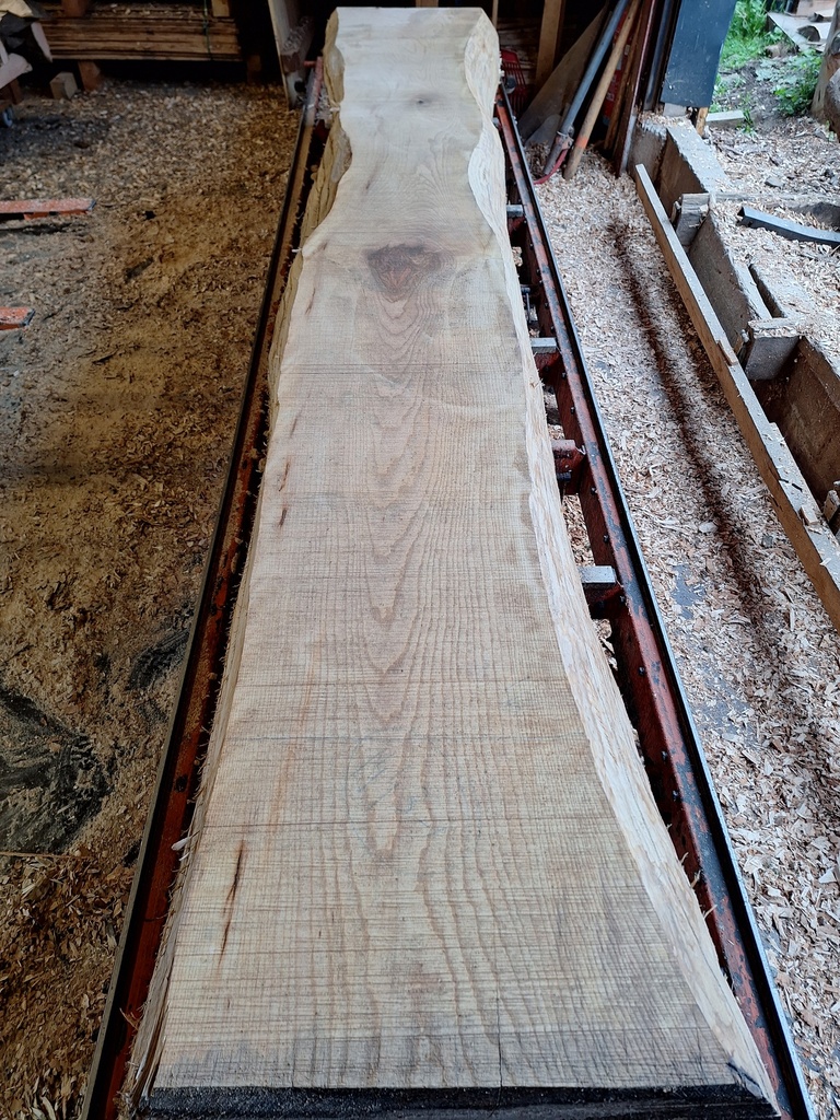 Plateau Frêne 43 x 350-560 x 4000 mm de la boule 1443 - 1