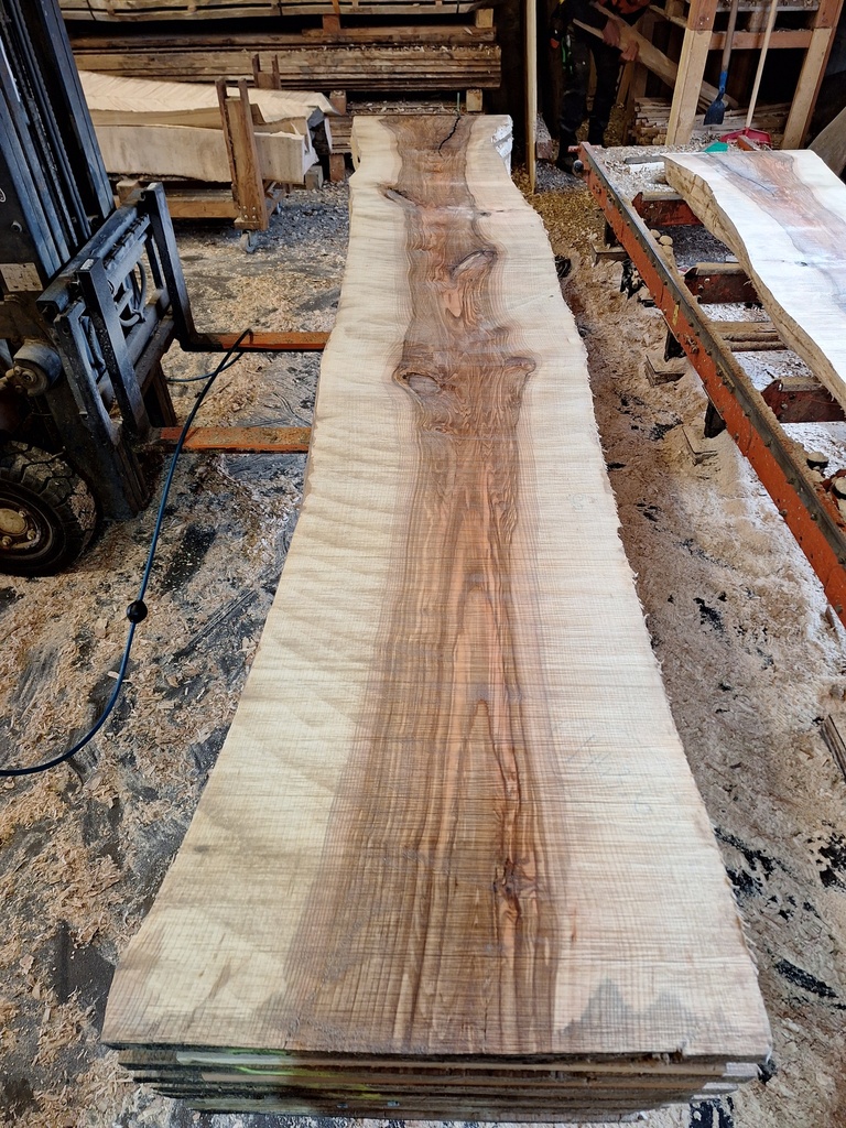 Plateau Frêne 43 x 580-600 x 4000 mm de la boule 1443 - 6