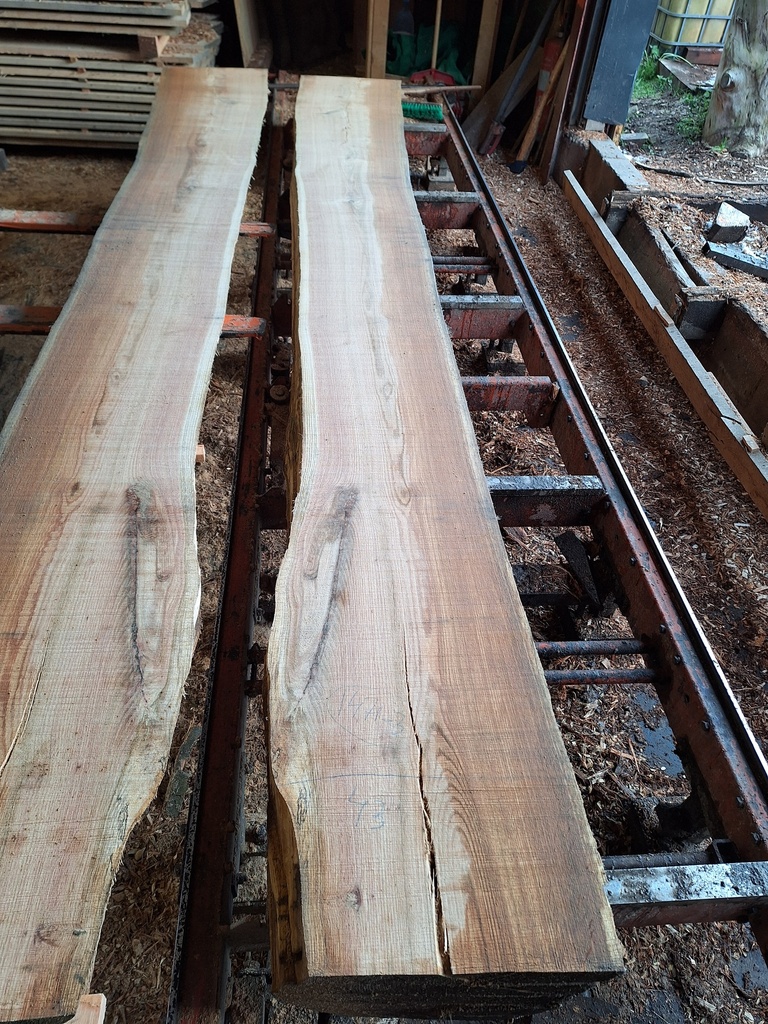 Plateau Chêne Rouge 43 x 430-500 x 4020 mm de la boule 1471 - 3