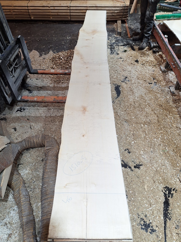 Plateau Erable 43 x 410-460 x 4120 mm de la boule 1510 - 5