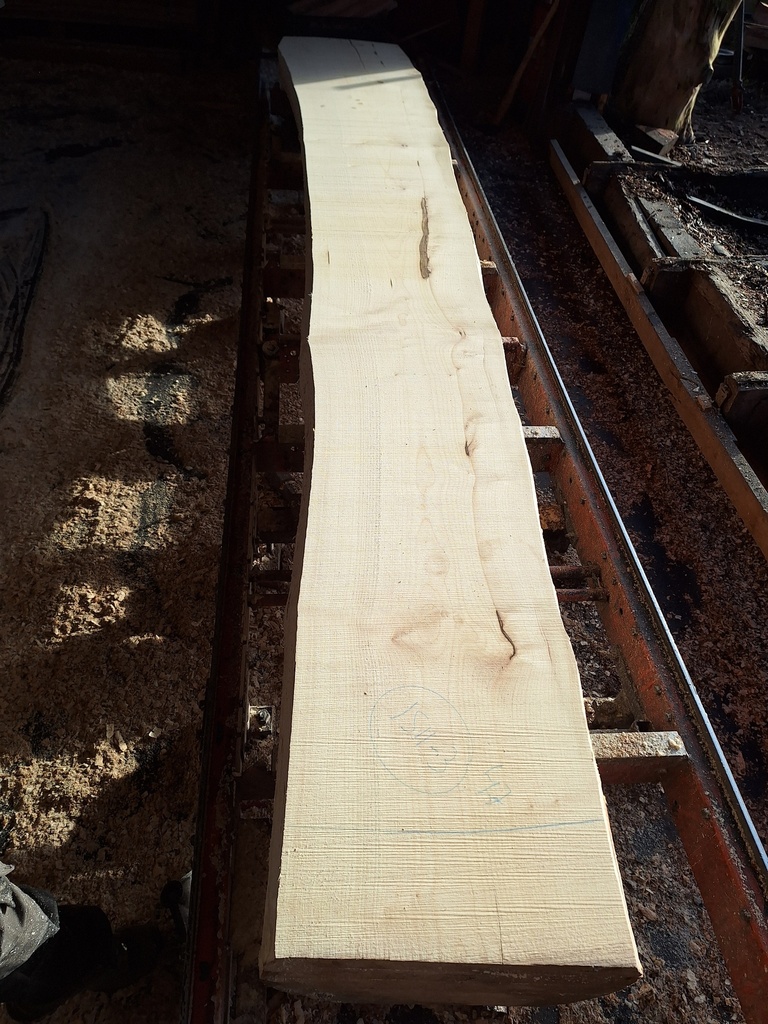 Plateau Erable 53 x 470-610 x 4120 mm de la boule 1511 - 3