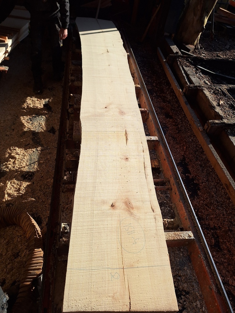 Plateau Erable 53 x 520-630 x 4120 mm de la boule 1511 - 4