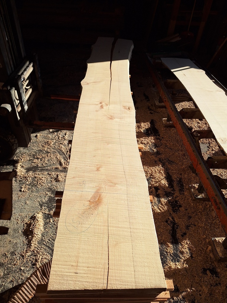 Plateau Erable 53 x 500-560 x 4120 mm de la boule 1511 - 5