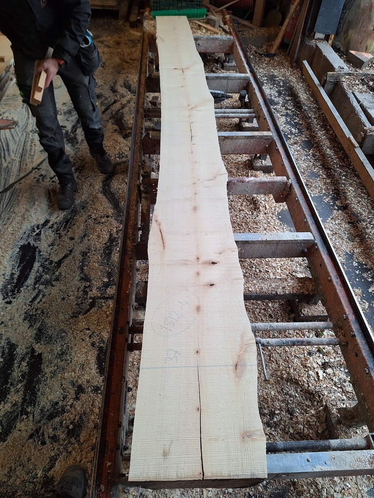 Plateau Erable 33 x 320-370 x 4110 mm de la boule 1512 - 4