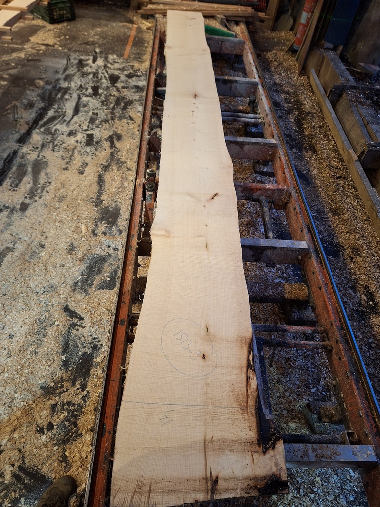 Plateau Erable 43 x 350-410 x 4100 mm de la boule 1513 - 3