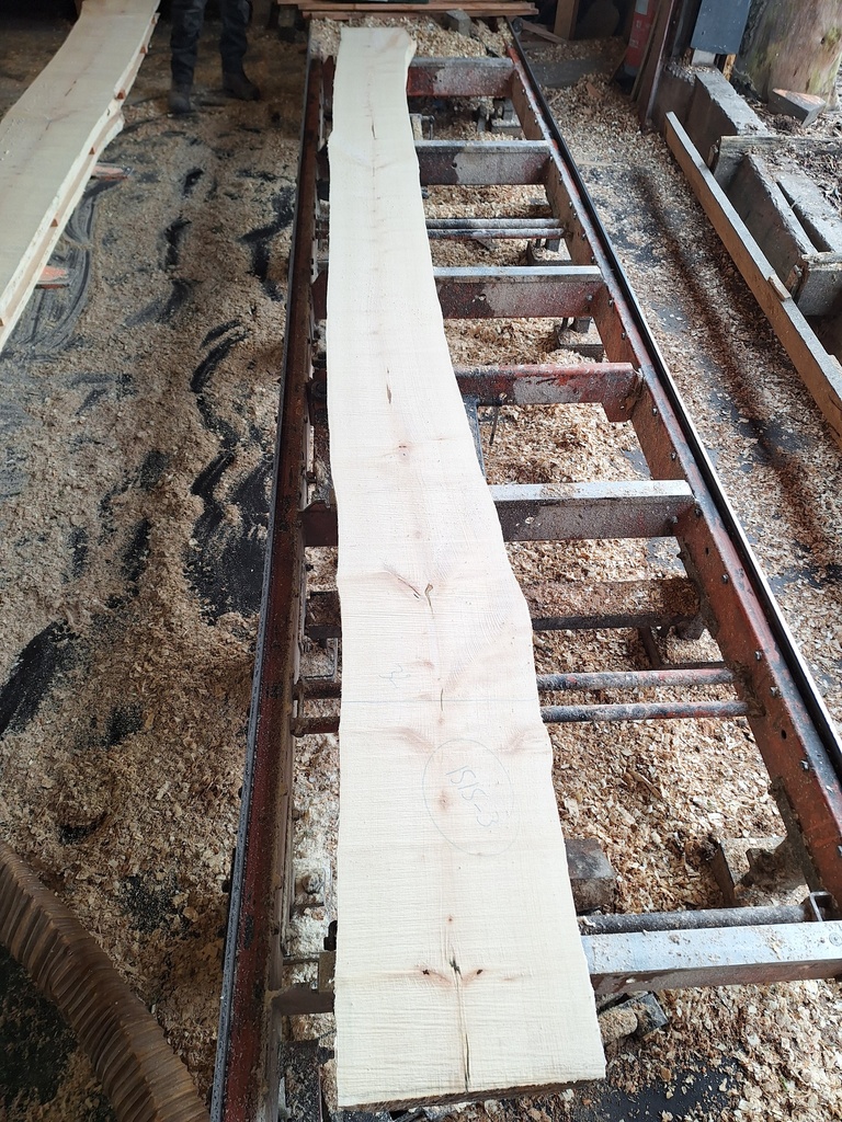 Plateau Erable 33 x 290-320 x 4100 mm de la boule 1515 - 3