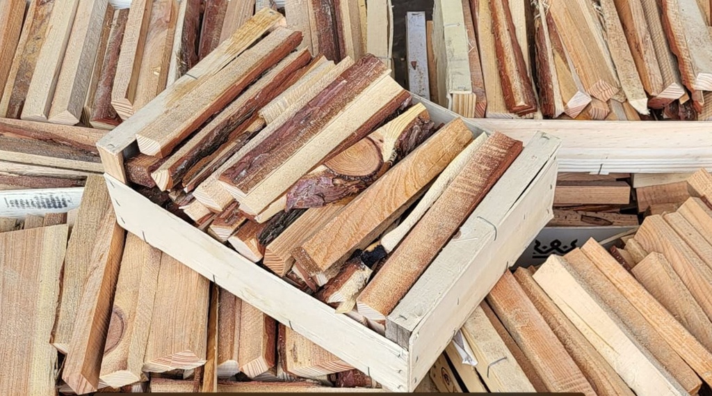 Cagettes de bois d'allumage