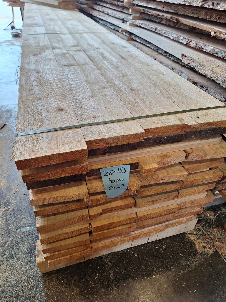 Plancher terrasse Mélèze - 28x153x4000