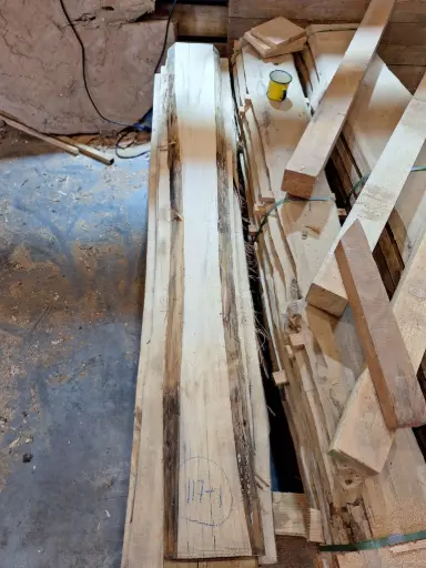 [PL-TIL-117-1] Plateau Tilleul 38 x 130-160 x 1990 mm de la boule 117 - 1