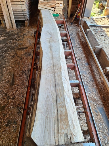 [PL-FRE-934-1] Plateau Frêne 38 x 280-390 x 3820 mm de la boule 934 - 1