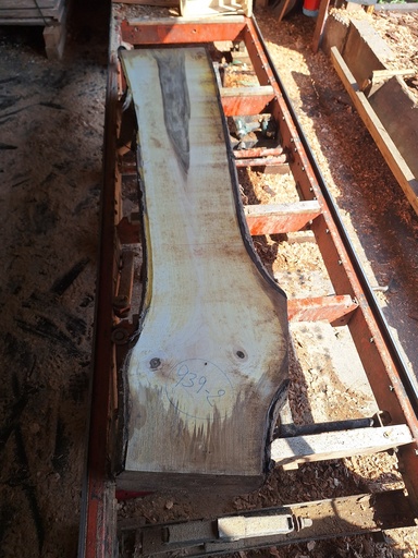 [PL-NOY-939-2] Plateau Noyer 28 x 300-410 x 2050 mm de la boule 939 - 2