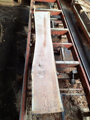 [PL-CHR-943-6] Plateau Chêne Rouge 53 x 220-290 x 2420 mm de la boule 943 - 6