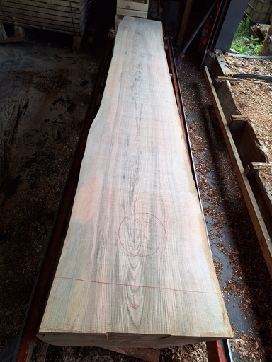 [PL-FRE-950-4] Plateau Frêne 43 x 590-740 x 4050 mm de la boule 950 - 4