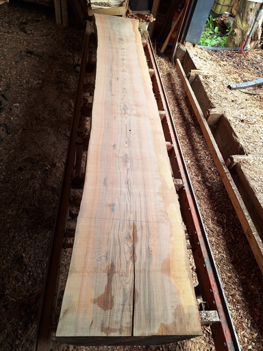 [PL-FRE-954-4] Plateau Frêne 43 x 550-600 x 4030 mm de la boule 954 - 4