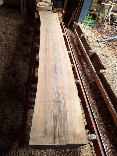 [PL-FRE-954-5] Plateau Frêne 43 x 570-590 x 4030 mm de la boule 954 - 5