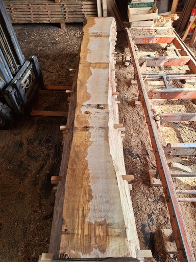 [PL-FRE-954-9] Plateau Frêne 43 x 300-470 x 4030 mm de la boule 954 - 9