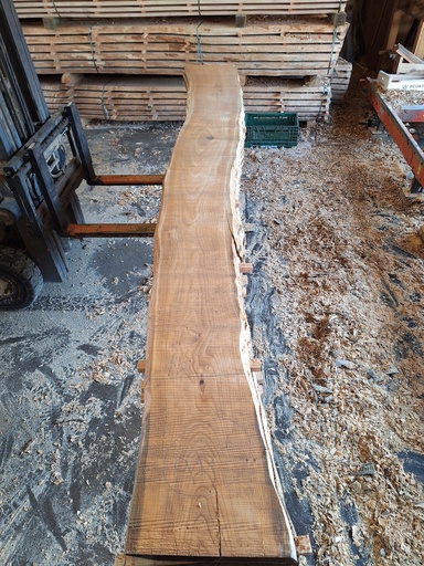 [PL-MER-975-6] Plateau Merisier 38 x 280-400 x 4000 mm de la boule 975 - 6