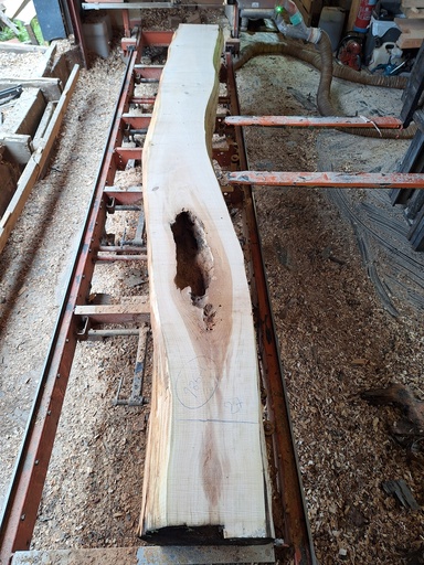 [PL-MER-986-1] Plateau Merisier 43 x 270-390 x 4030 mm de la boule 986 - 1