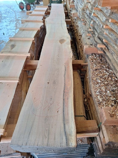 [PL-FRE-997-3] Plateau Frêne 28 x 340-380 x 4100 mm de la boule 997 - 3