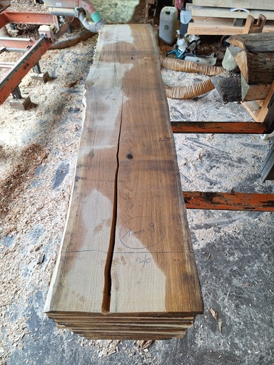 [PL-CHR-1000-9] Plateau Chêne Rouge 28 x 360-380 x 1950 mm de la boule 1000 - 9