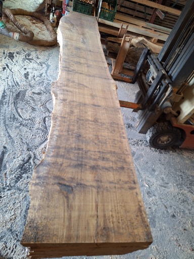 [PL-CHE-1075-4] Plateau Chêne Commun 63 x 580-600 x 4110 mm de la boule 1075 - 4