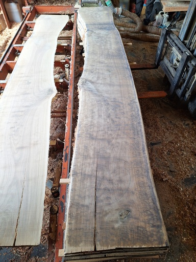 [PL-CHE-1077-5] Plateau Chêne Commun 58 x 450-520 x 3910 mm de la boule 1077 - 5