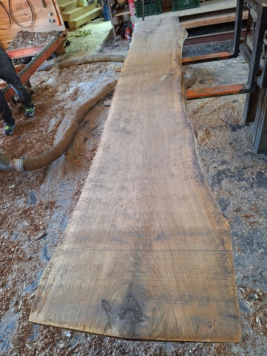 [PL-CHE-1078-5] Plateau Chêne Commun 63 x 560-730 x 3860 mm de la boule 1078 - 5